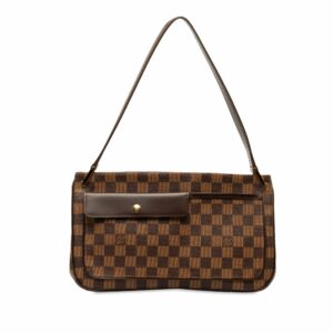 Brown LV Damier Ebene Aubagne Shoulder Bag