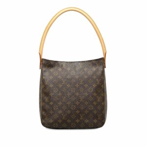 Brown LV Monogram Looping GM Shoulder Bag