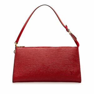 Red LV Epi Pochette Accessoires Shoulder Bag