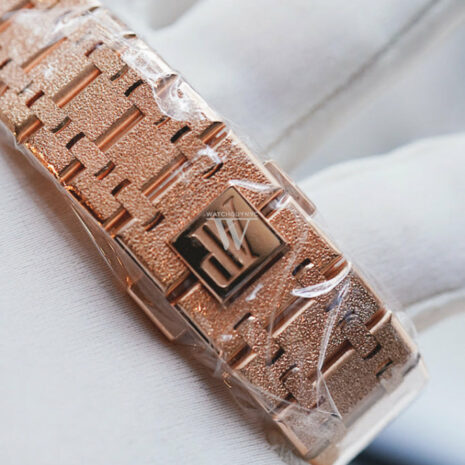 Audemars Piguet Royal Oak Frosted Pink Gold Dial Ladies Rose Gold Watch 15454OR.GG.1259OR.03