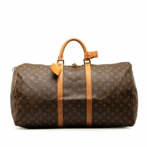 Brown LV Monogram Keepall 50 Travel Bag