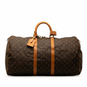 Brown LV Monogram Keepall 55 Travel Bag