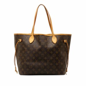 Brown LV Monogram Neverfull MM Tote Bag