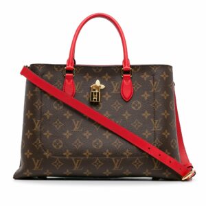 Brown LV Monogram Flower Tote Satchel