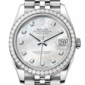 Datejust 31 White Mother of Pearl Diamond Dial Jubilee Ladies Watch 278384RBR 278384RBR-0008