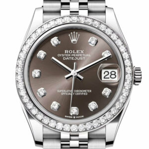 Datejust 31 Dark Grey Diamond Dial Jubilee Ladies Watch 278384RBR 278384RBR-0010