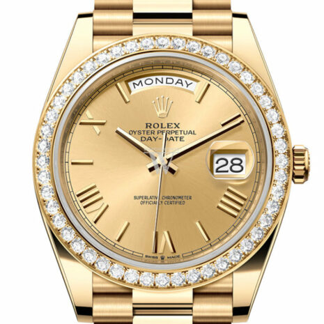  Day-Date 40 Champagne Roman Dial Yellow Gold President Men's Watch 228348RBR