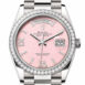  Day-Date 36 Pink Opal Diamond Dial Diamond Bezel White Gold President Watch 128349RBR