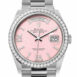  Day-Date 36 Pink Opal Diamond Dial Diamond Bezel White Gold President Watch 128349RBR