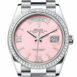  Day-Date 36 Pink Opal Dial Diamond Bezel Platinum President Watch 128396TBR