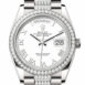  Day-Date 36 White Dial Diamond Bezel White Gold Diamond President Watch 128349RBR
