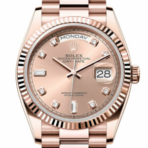 Day-Date 36 Rosé Colour  Dial Fluted Bezel 18K Everose gold President Watch 128235