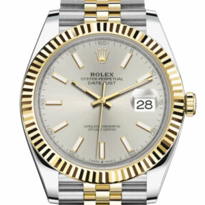 Datejust 41 Silver Dial Steel 18K Yellow Gold Jubilee Men's Watch 126333