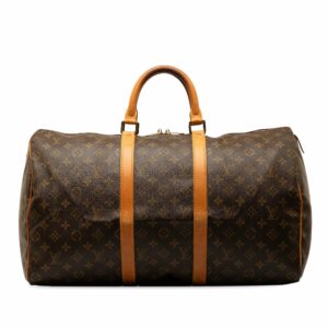 Brown LV Monogram Keepall 50 Travel Bag