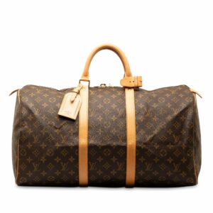Brown LV Monogram Keepall 50 Travel Bag
