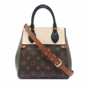 Brown LV Monogram Fold Tote PM Satchel