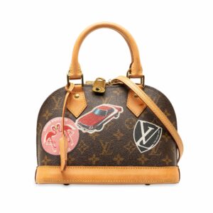 Brown LV Monogram World Tour Alma BB Satchel