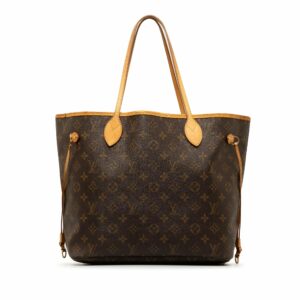 Brown LV Monogram Neverfull MM Tote Bag