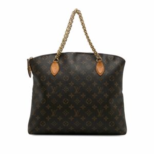 Brown LV Monogram Lockit Chain MM Tote Bag