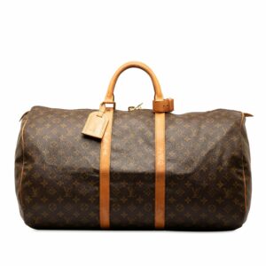 Brown LV Monogram Keepall 55 Travel Bag