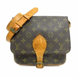 Brown LV Monogram Cartouchiere MM Crossbody Bag