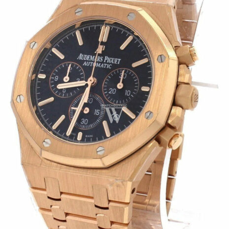 Audemars Piguet Royal Oak Chronograph Black Dial Watches 18Kt Pink Gold 26320Or.oo.1220Or.01 Watch