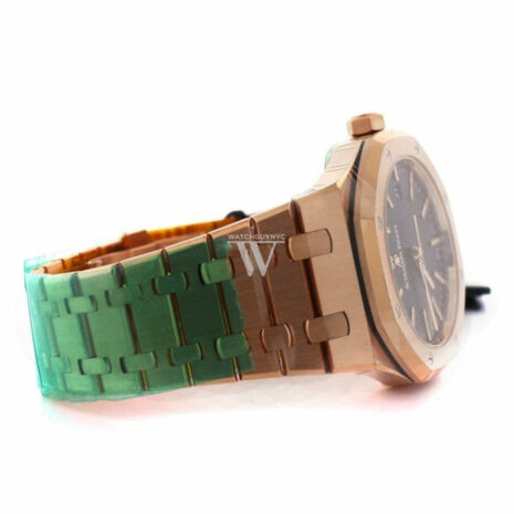 Audemars Piguet Royal Oak Black Dial 41Mm Pink Gold Watch 15400Or.oo.1220Or.01