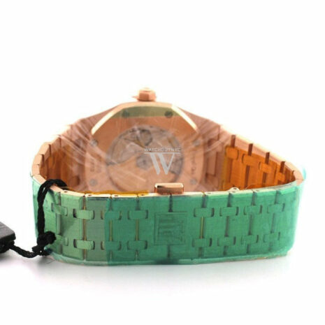 Audemars Piguet Royal Oak Black Dial 41Mm Pink Gold Watch 15400Or.oo.1220Or.01