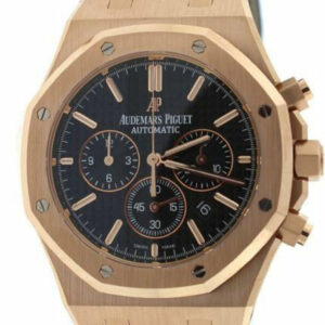 Audemars Piguet Royal Oak Chronograph 41Mm Pink Gold Blak Dial Watch 26320Or.oo.d002Cr.01 Black /
