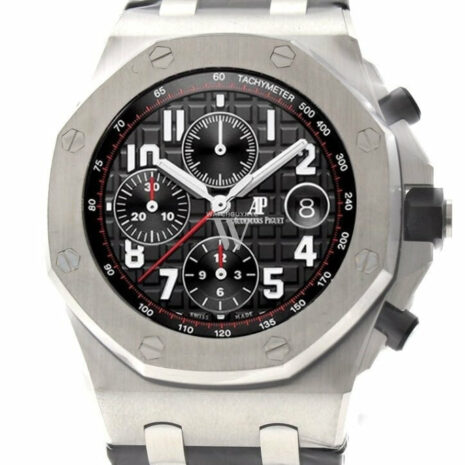 Audemars Piguet Royal Oak Offshore Vampire Black Dial Alligator Leather Mens Watch
