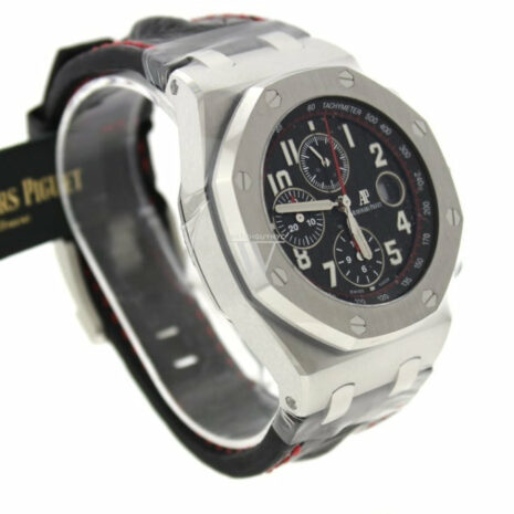 Audemars Piguet Royal Oak Offshore Vampire Black Dial Alligator Leather Mens Watch