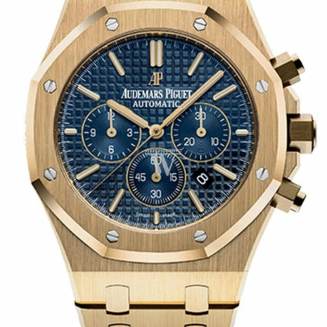 Audemars Piguet Royal Oak Blue Dial 18Ct Yellow Gold Mens Watch 26320Ba.oo.1220Ba.02