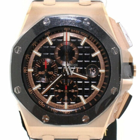 Audemars Piguet Royal Oak Offshore Black Mega Tapisserie Chronograph Dial Mens Watch