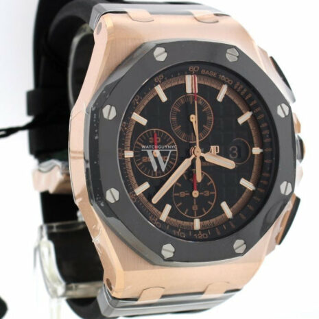 Audemars Piguet Royal Oak Offshore Black Mega Tapisserie Chronograph Dial Mens Watch