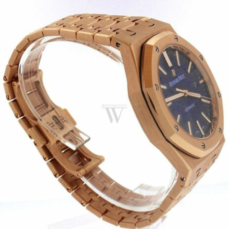 Audemars Piguet Royal Oak Selfwinding Automatic Blue Dial 18Kt Pink Gold Mens Watch