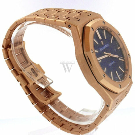 Audemars Piguet Royal Oak Selfwinding Automatic Blue Dial 18Kt Pink Gold Mens Watch