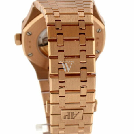 Audemars Piguet Royal Oak Selfwinding Automatic Blue Dial 18Kt Pink Gold Mens Watch