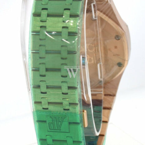 Audemars Piguet Royal Oak Blue Grande Tapisserie Dial Mens 18K Rose Gold Watch 26331Or.oo.1220Or.01