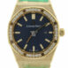 Audemars Piguet Royal Oak Blue Dial Ladies 18 Carat Yellow Gold Watch 67651Ba.zz.1261Ba.02