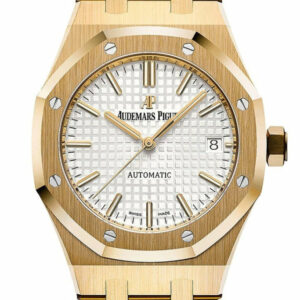 Audemars Piguet Royal Oak Silver Dial Automatic 18 Carat Yellow Gold Ladies Watch