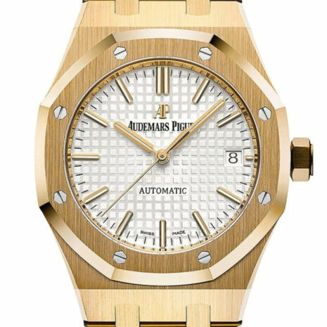Audemars Piguet Royal Oak Silver Dial Automatic 18 Carat Yellow Gold Ladies Watch