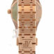 Audemars Piguet Royal Oak 33Mm Silver-Toned Dial Diamond 18K Pink Gold Ladies Watch