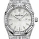 Audemars Piguet Royal Oak 33Mm Silver-Toned Dial Diamond White Gold Ladies 67652Bc.zz.1262Bc.01