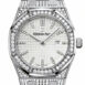 Audemars Piguet Royal Oak 33Mm Silver-Toned Dial Diamond White Gold Ladies 67652Bc.zz.1262Bc.01
