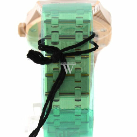 Audemars Piguet Royal Oak 37Mm Brown Dial Automatic 18K Pink Gold Ladies Diamond Watch