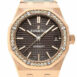 Audemars Piguet Royal Oak 37Mm Brown Dial Automatic 18K Pink Gold Ladies Diamond Watch