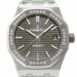 Audemars Piguet Royal Oak 37Mm Grey Ruthenium-Toned Dial Diamond Stainless Steel Watch