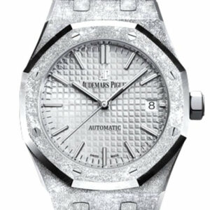 Audemars Piguet Royal Oak 37Mm Frosted Gold Rhodium Dial Hammered 18K White Automatic