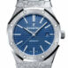 Audemars Piguet Royal Oak 41Mm Blue Dial Hammered 18K White Gold Mens Watch 15410Bc.gg.1224Bc.01