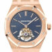 Audemars Piguet Royal Oak 41Mm Extra Thin Tourbillon Blue Dial 18K Rose Gold Mens Watch